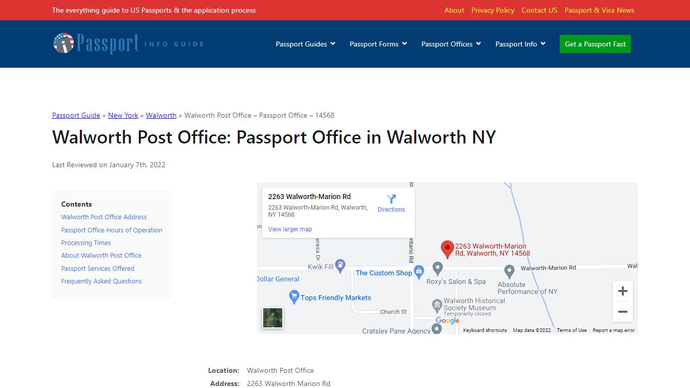 Walworth Post Office: Passport Office in Walworth NY - Passport Info Guide